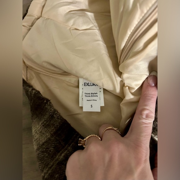 Amazon Plaid Brown Skirt with Side Pockets Size S - Picture 3 of 5